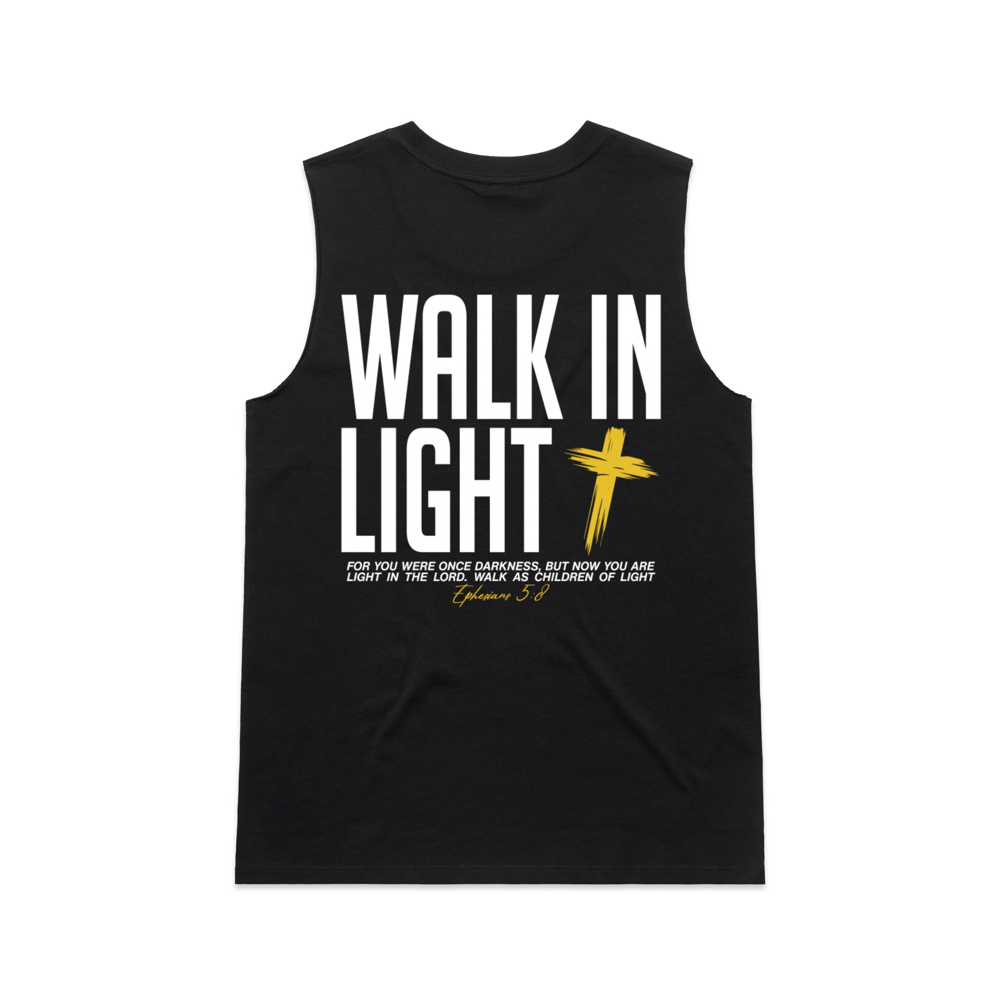 Women's Black Tank Walk In Light - Ephesians 58