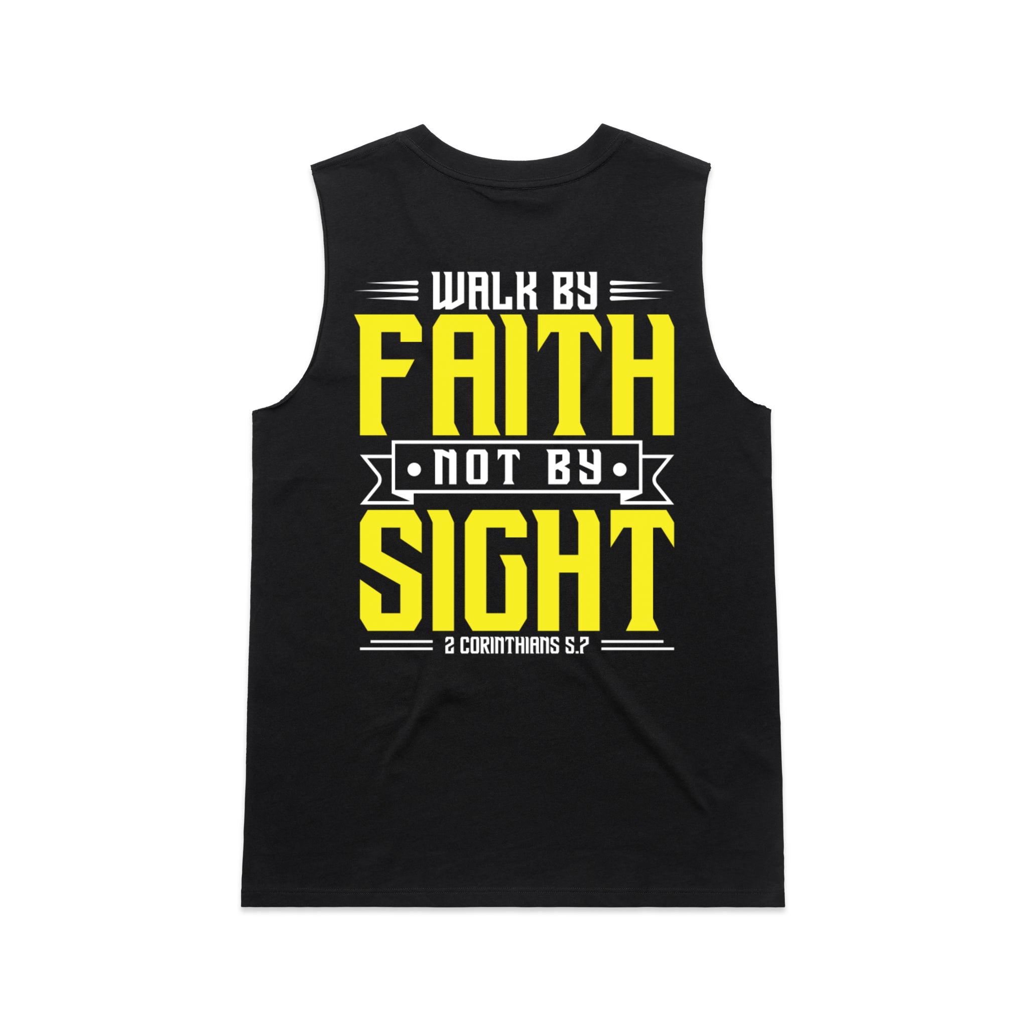 Women's Black Tank Walk By Faith Not By Sight - 2 Corinthians 57