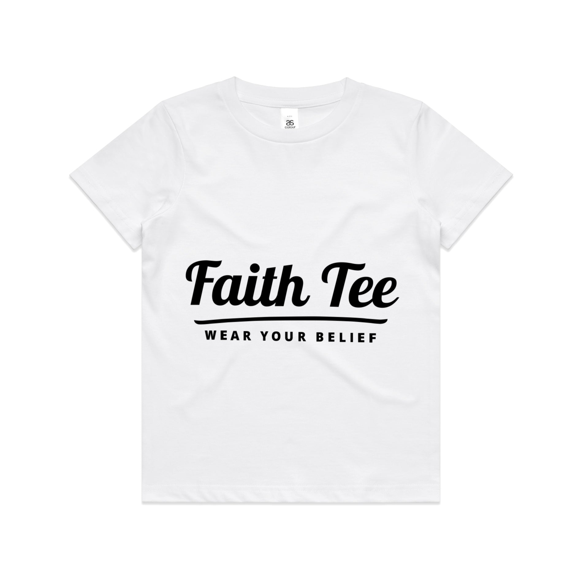 Kid's White T-shirt Faith Tee