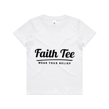 Kid's White T-shirt Faith Tee