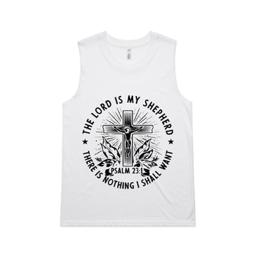 Women's White Tank The Lord is my shepherd; there is nothing I shall want. - Psalm 231
