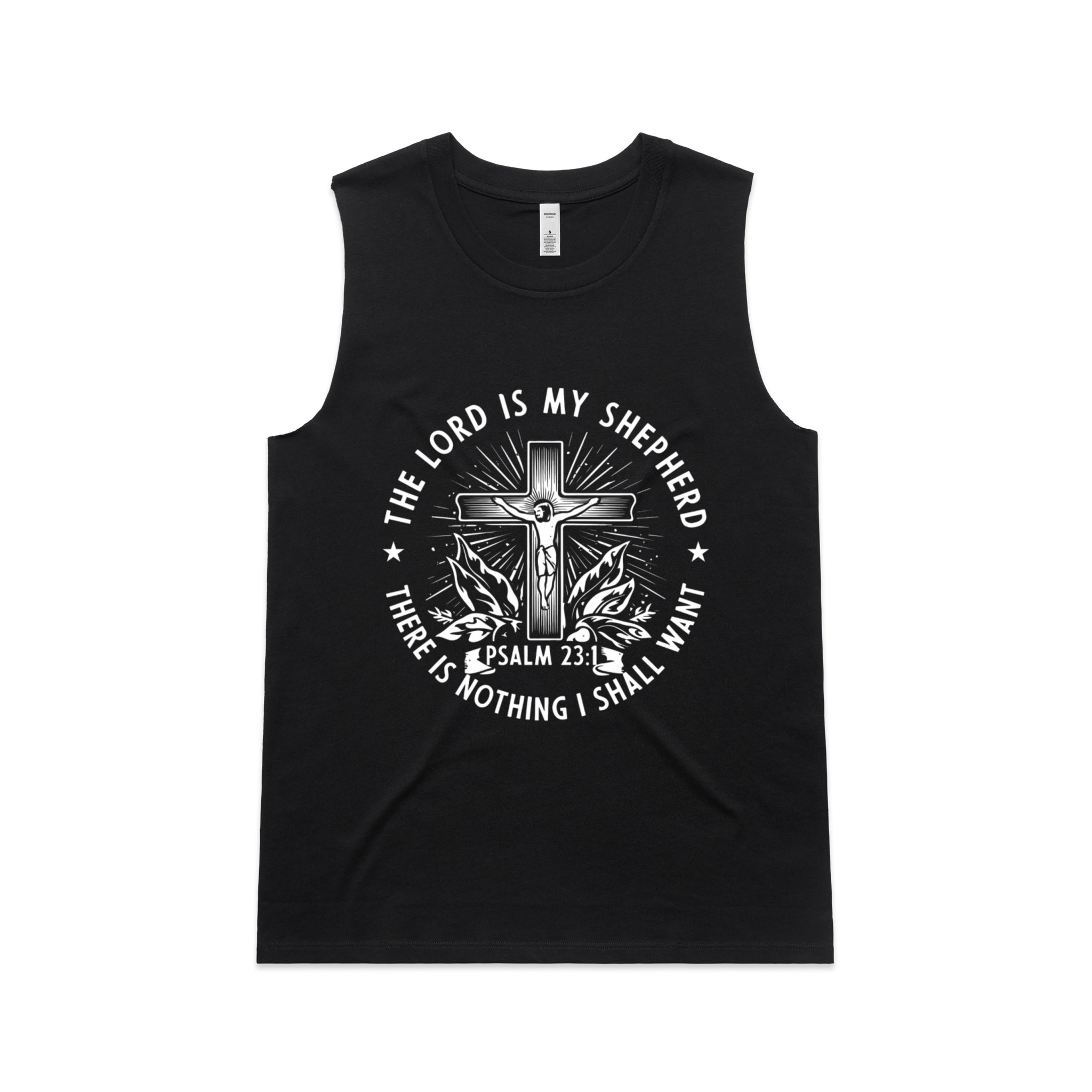 Women's Black Tank The Lord is my shepherd; there is nothing I shall want. - Psalm 231