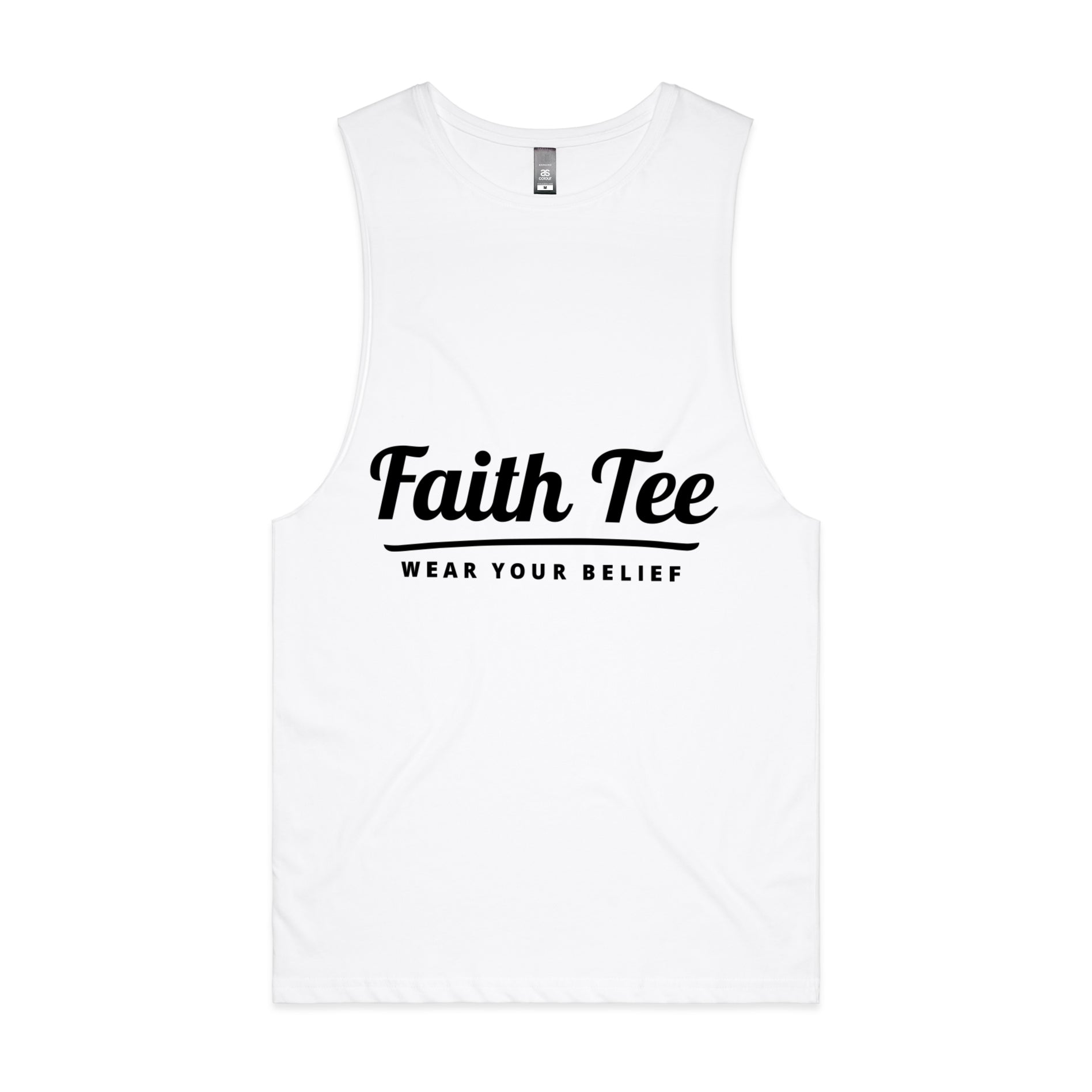 Men's White Tank Faith Tee